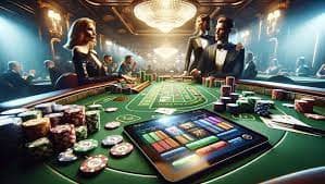 Antarmuka aplikasi wowhoki menampilkan meja live-dealer dan menu navigasi